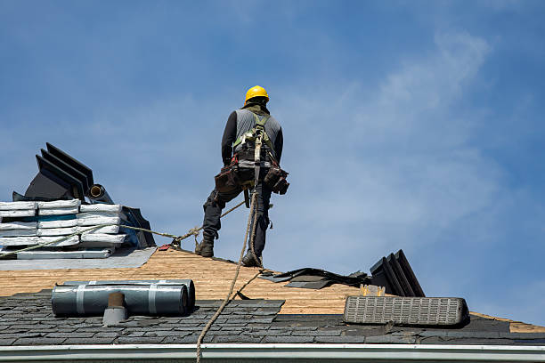 Professional Gutter Installation technician working in Sperry, OK